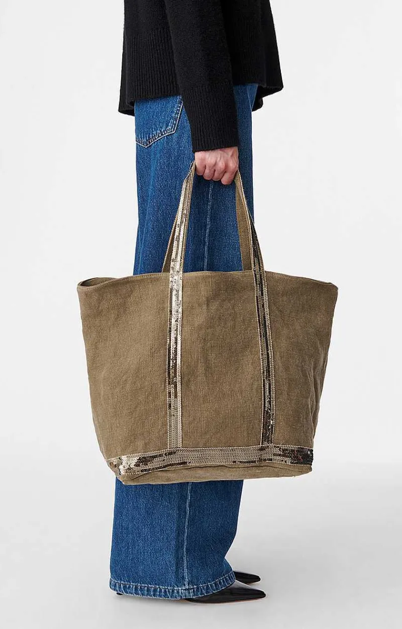 Linen L Cabas Tote>Vanessa Bruno Discount