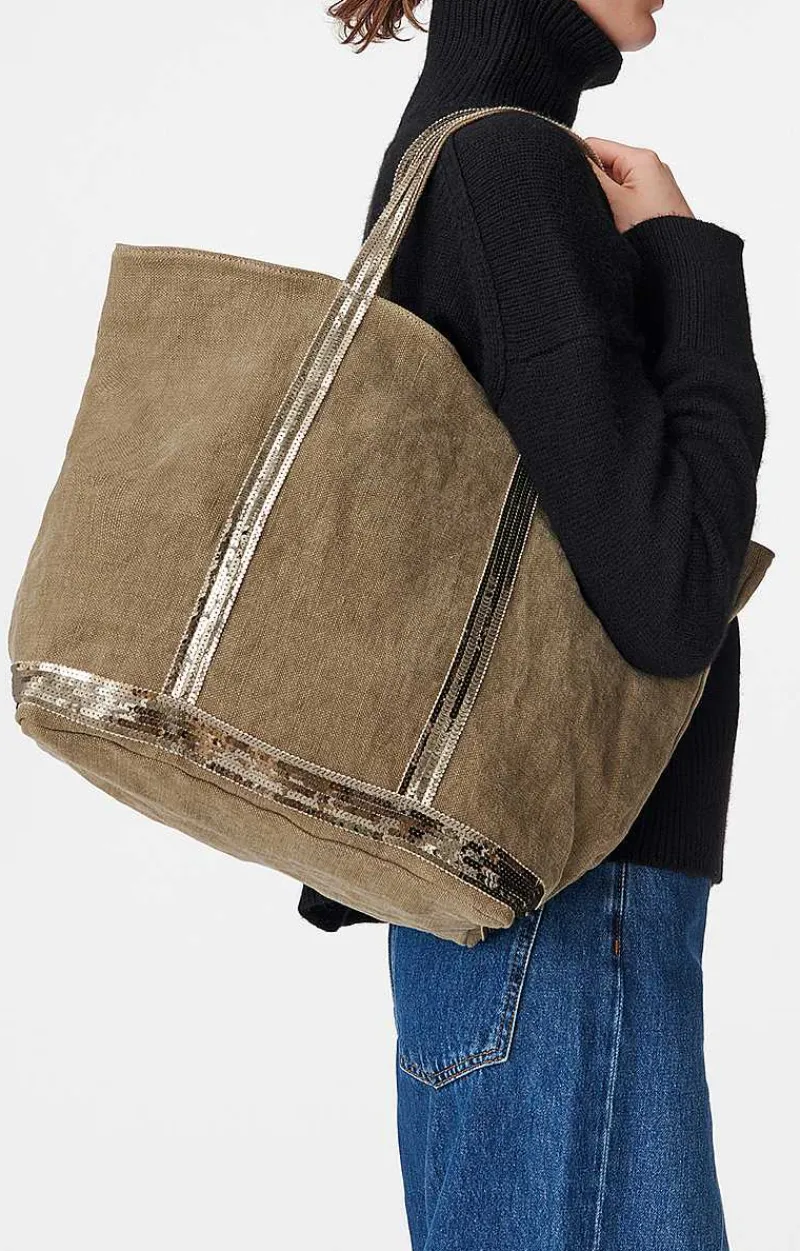 Linen L Cabas Tote>Vanessa Bruno Discount