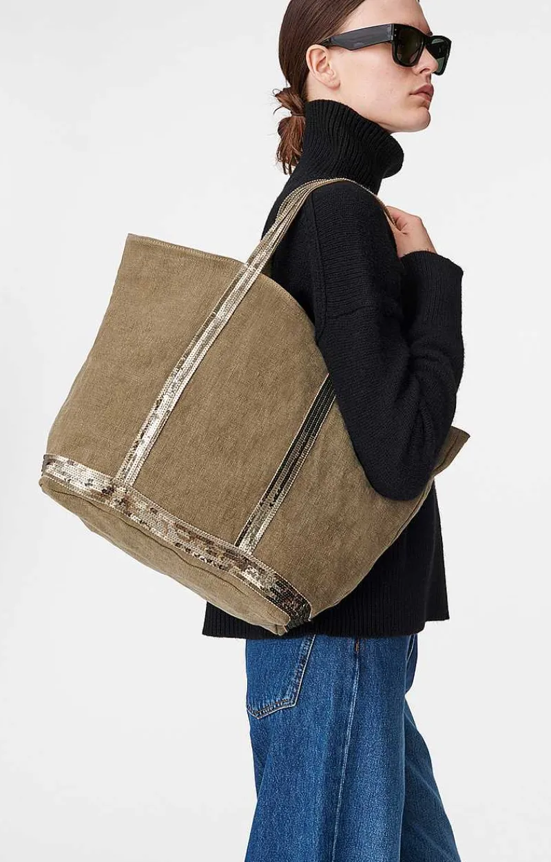 Linen L Cabas Tote>Vanessa Bruno Discount