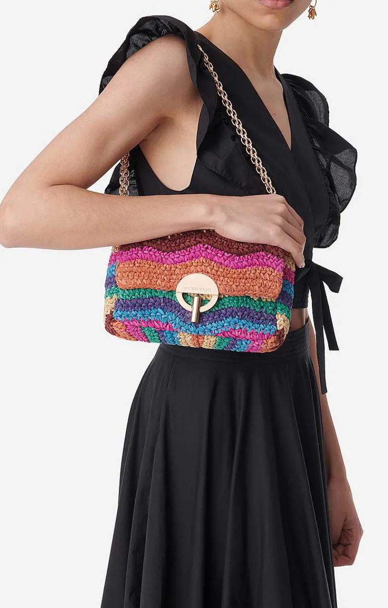 Woven Leather Small Moon Bag>Vanessa Bruno Online
