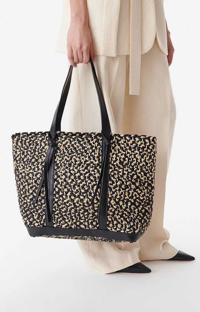 Raffia L Cabas Tote