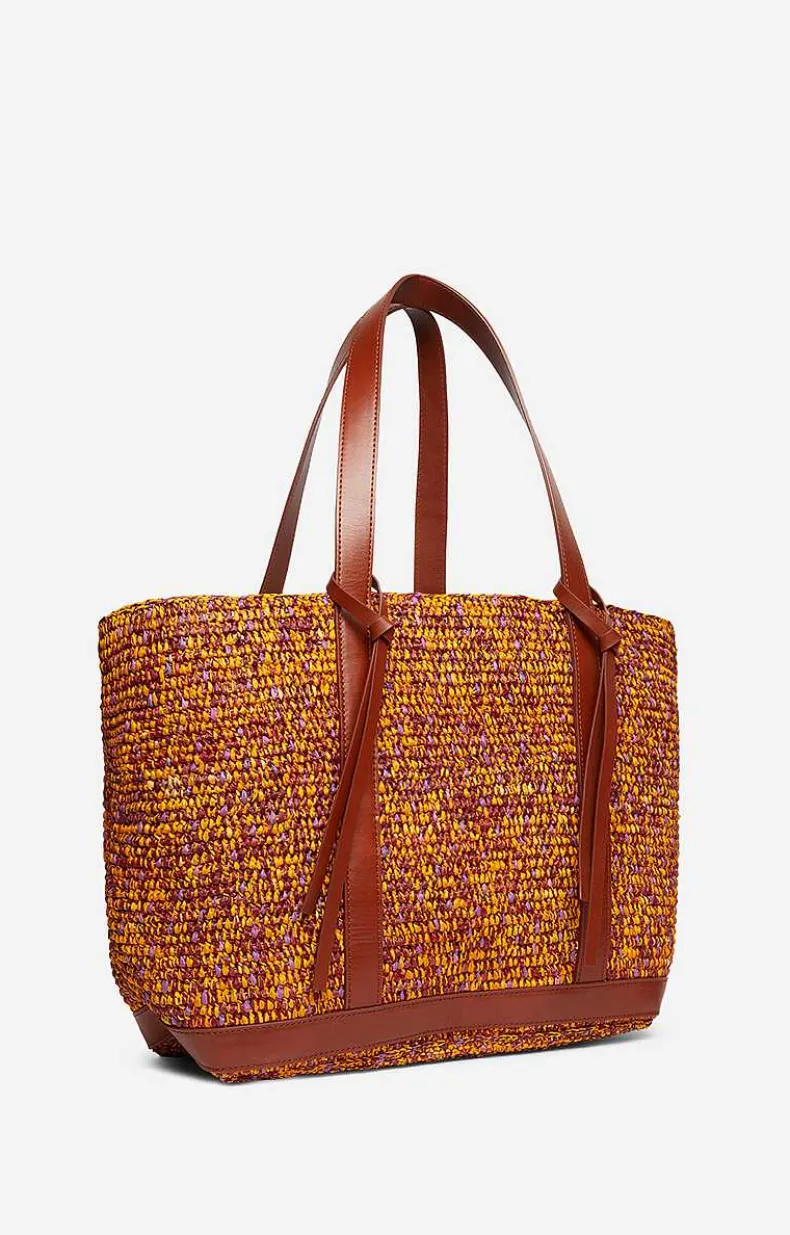 Raffia L Cabas Tote