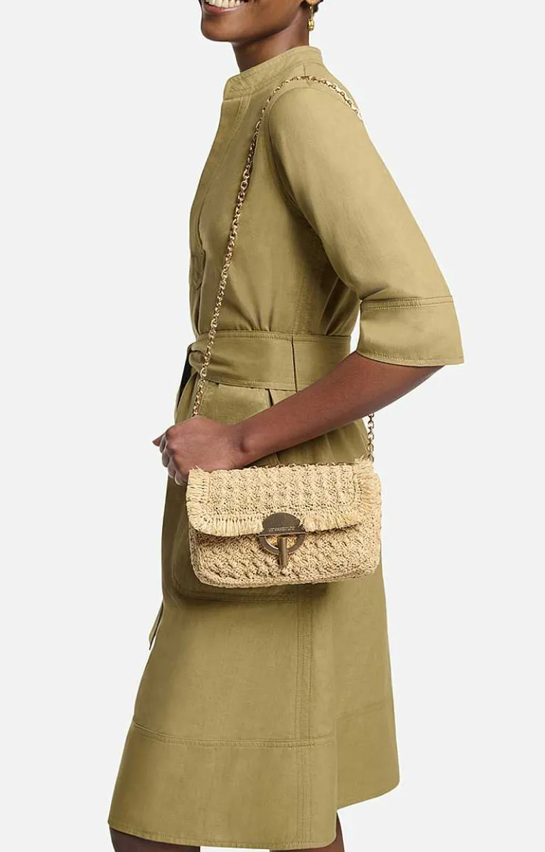 Raffia Small Moon Bag