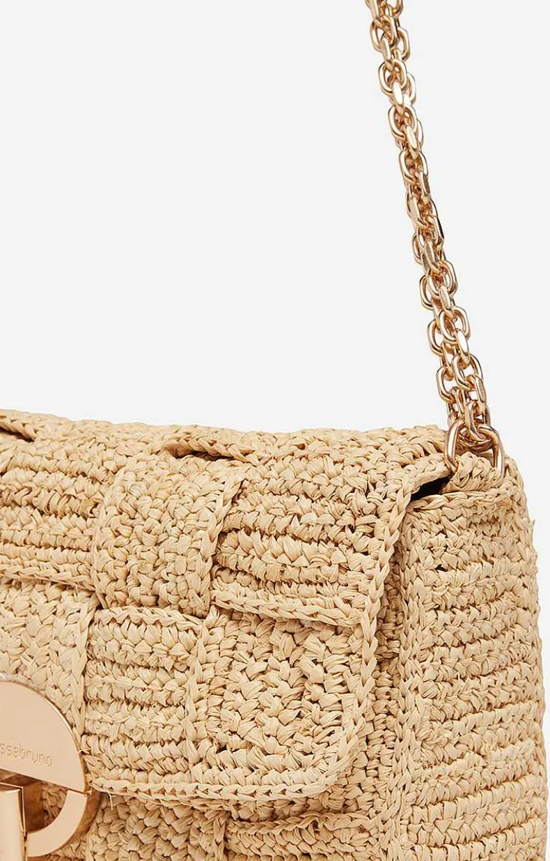Raffia Small Moon Bag